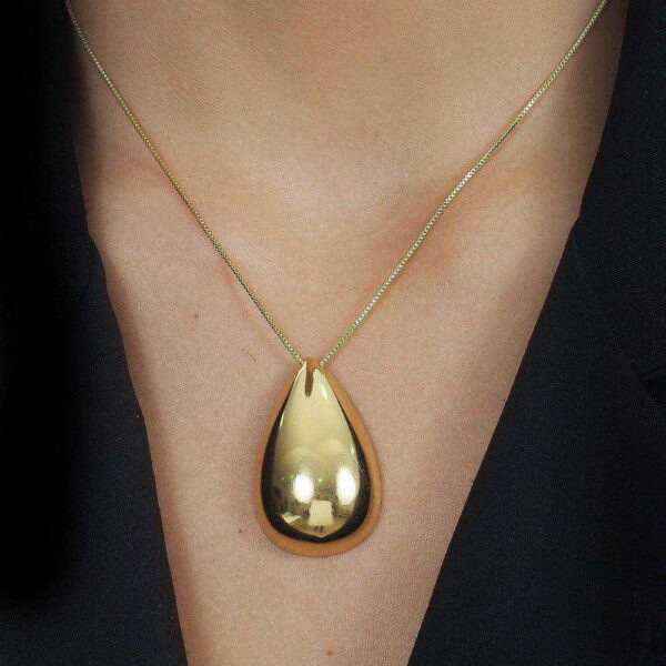 Colar Dourado de Gota