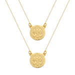 Escapulário Dourado Masculino Redondo São Jorge