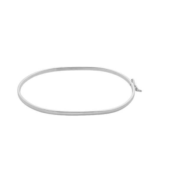 Pulseira Bracelete Oval em Prata 925
