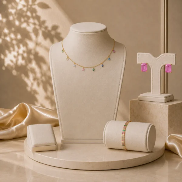 Conjunto Boreal - Brincos, Colar e Pulseira